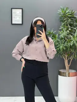 خرید آنلاین مانتو شومیزی کتان لمه کد 2855  در مجموعه ونوس مد