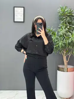 خرید آنلاین مانتو شومیزی کتان لمه کد 2855  در مجموعه ونوس مد