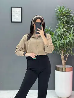 خرید آنلاین مانتو شومیزی کتان لمه کد 2855  در مجموعه ونوس مد