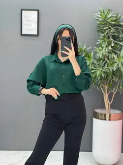 خرید آنلاین مانتو شومیزی کتان لمه کد 2855  در مجموعه ونوس مد