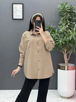 خرید آنلاین مانتو شومیزی کتان لمه کد 2855  در مجموعه ونوس مد