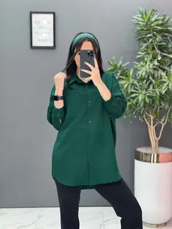 خرید آنلاین مانتو شومیزی کتان لمه کد 2855  در مجموعه ونوس مد