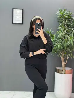 خرید آنلاین مانتو شومیزی کتان لمه کد 2855  در مجموعه ونوس مد