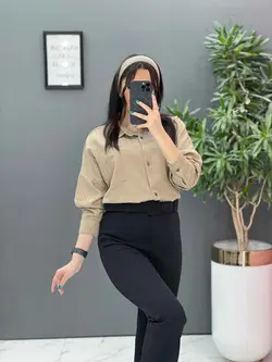 خرید آنلاین مانتو شومیزی کتان لمه کد 2855  در مجموعه ونوس مد