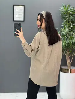 خرید آنلاین مانتو شومیزی کتان لمه کد 2855  در مجموعه ونوس مد