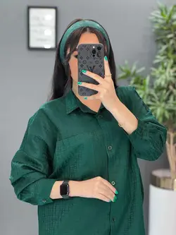 خرید آنلاین مانتو شومیزی کتان لمه کد 2855  در مجموعه ونوس مد