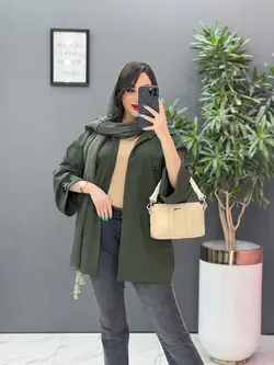 خرید اینترنتی مانتو لنین آستین پاکتی جیب پاگن کد 2861ونوس مد