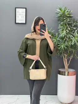 خرید اینترنتی مانتو لنین آستین پاکتی جیب پاگن کد 2861ونوس مد