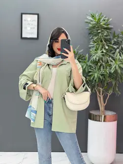 خرید اینترنتی مانتو لنین آستین پاکتی جیب پاگن کد 2861ونوس مد