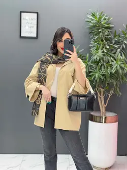 خرید اینترنتی مانتو لنین آستین پاکتی جیب پاگن کد 2861ونوس مد