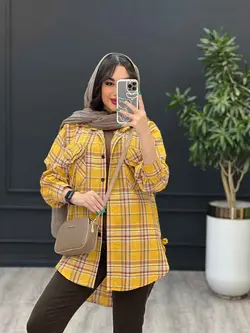 مانتو چهارخونه سرجیب دوبل کد 2902 در مجموعه ونوس مد