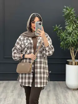 مانتو چهارخونه سرجیب دوبل کد 2902 در مجموعه ونوس مد