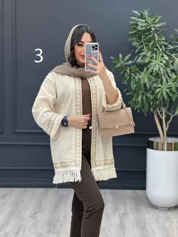 خرید آنلاین مانتو لینن نچرال پولک دوزی پایین ریش کد 3041