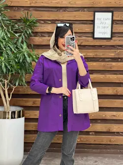 مانتو دو جیب پایین هلال کد 3115 در مجموعه انلاین ونوس مد