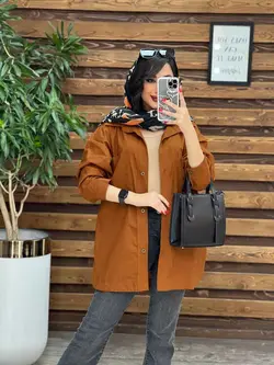 مانتو دو جیب پایین هلال کد 3115 در مجموعه انلاین ونوس مد