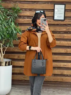 مانتو دو جیب پایین هلال کد 3115 در مجموعه انلاین ونوس مد