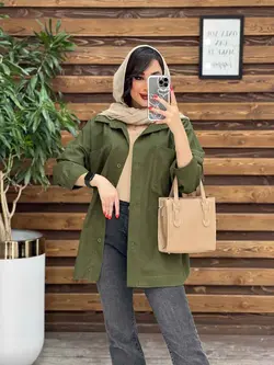 مانتو دو جیب پایین هلال کد 3115 در مجموعه انلاین ونوس مد