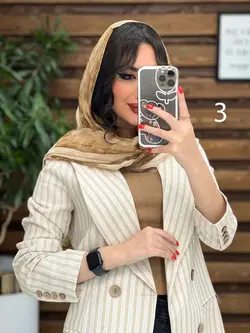 مانتو کتی راه راه چهاردکمه چوبی کد 2948 شیک و خاص درونوس مد