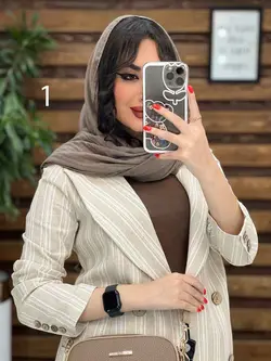 مانتو کتی راه راه چهاردکمه چوبی کد 2948 شیک و خاص درونوس مد