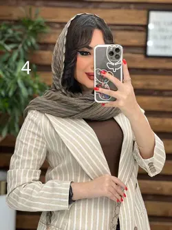 مانتو کتی راه راه چهاردکمه چوبی کد 2948 شیک و خاص درونوس مد