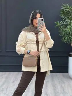 مانتو لینن نچرال ریش دوزی کد 3157 خرید انلاین در ونوس مد