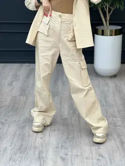 ست مانتو شلوار کارگو کد 3130 شیک و خاص در مجموعه ونوس مد