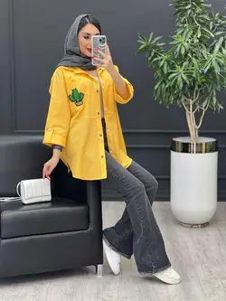 مانتو داکرون جیب کاکتوس کد 3061 خرید انلاین در ونوس مد