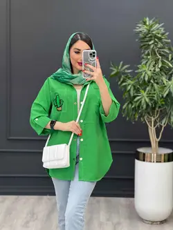 مانتو داکرون جیب کاکتوس کد 3061 خرید انلاین در ونوس مد