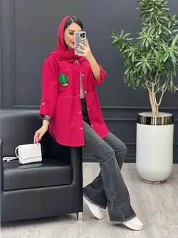 مانتو داکرون جیب کاکتوس کد 3061 خرید انلاین در ونوس مد