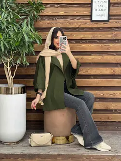 مانتو لینن پانچ زیپ دوزی کد 3165 درمجموعه انلاین ونوس مد