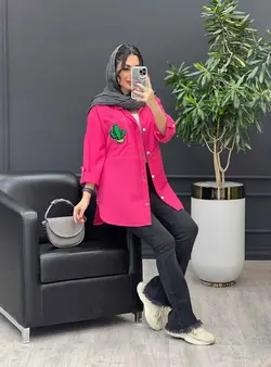 مانتو داکرون جیب کاکتوس کد 3179 در مجموعه انلاین ونوس مد