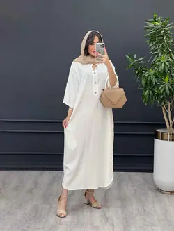 مانتو بلند جلو بسته آستین پاگن کد 3204 | فروشگاه اینترنتی ونوس مد