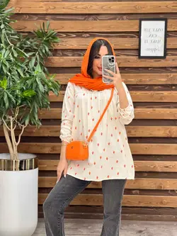 مانتو جلو بسته طرح کاکتوس کد 3304در مجموعه انلاین ونوس مد