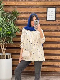 مانتو جلو بسته طرح کاکتوس کد 3304در مجموعه انلاین ونوس مد