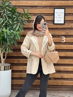 مانتو کتی راه راه جلو باز کد 3287 خرید انلاین وحضوری ونوس مد