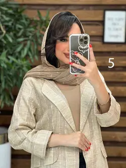 مانتو کتی راه راه جلو باز کد 3287 خرید انلاین وحضوری ونوس مد