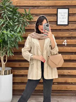 مانتو کتی راه راه جلو باز کد 3287 خرید انلاین وحضوری ونوس مد