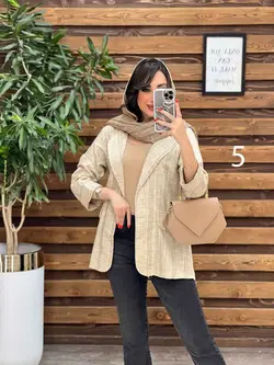 مانتو کتی راه راه جلو باز کد 3287 خرید انلاین وحضوری ونوس مد