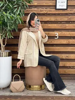 مانتو کتی راه راه جلو باز کد 3287 خرید انلاین وحضوری ونوس مد