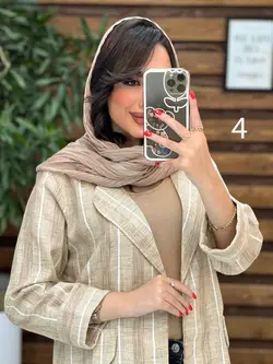 مانتو کتی راه راه جلو باز کد 3287 خرید انلاین وحضوری ونوس مد