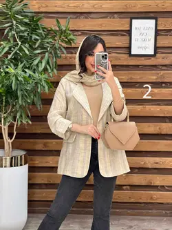 مانتو کتی راه راه جلو باز کد 3287 خرید انلاین وحضوری ونوس مد