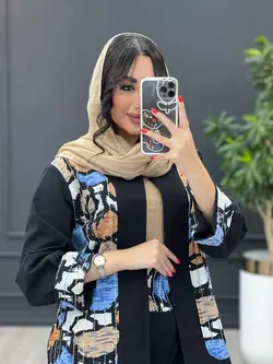 ست مانتو و شلوار ترکیبی کوک دوزی کد 3215 در مجموعه ونوس مد