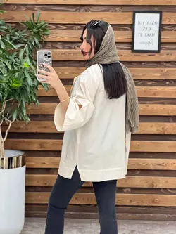 مانتو لینن دو دکمه آستین مثلثی کد 3337 در مجموعه انلاین ونوس