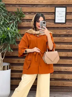 مانتو دکمه مخفی بغل جیب کد 3347 در مجموعه انلاین ونوس مد