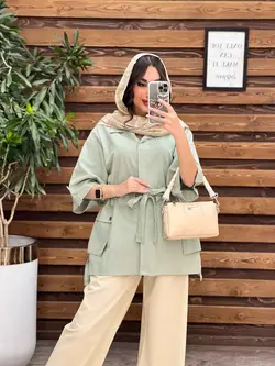 مانتو دکمه مخفی بغل جیب کد 3347 در مجموعه انلاین ونوس مد