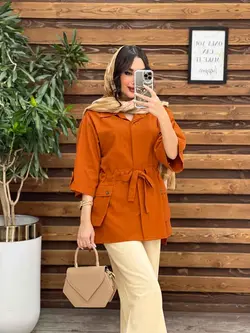 مانتو دکمه مخفی بغل جیب کد 3347 در مجموعه انلاین ونوس مد