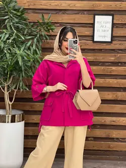 مانتو دکمه مخفی بغل جیب کد 3347 در مجموعه انلاین ونوس مد