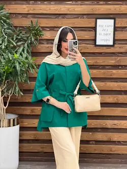 مانتو دکمه مخفی بغل جیب کد 3347 در مجموعه انلاین ونوس مد