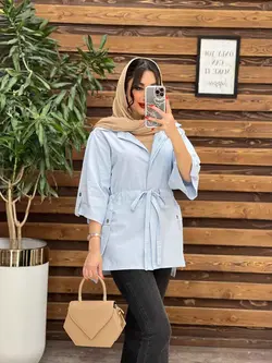 مانتو دکمه مخفی بغل جیب کد 3347 در مجموعه انلاین ونوس مد