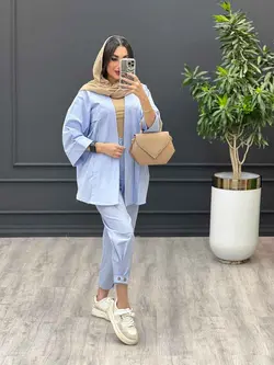 ست مانتو و شلوار دو جیب پاکتی خفاشی کد 3010 در مجموعه ونوس م